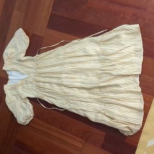 Faithfull the Brand Cottage core Stripe Maxi Dress XS